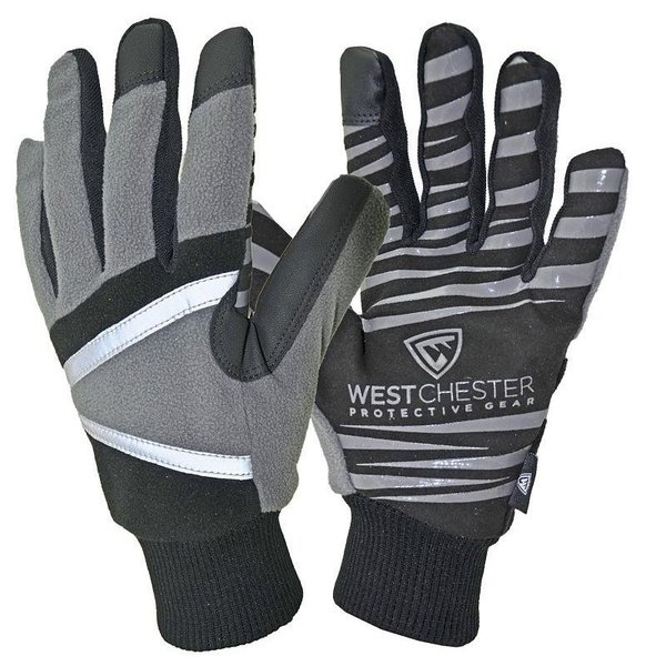 West Chester HiDexterity, Insulated Winter Gloves, L, 1038 in L, Reinforced, Wing Thumb, BlackGray 96650/L